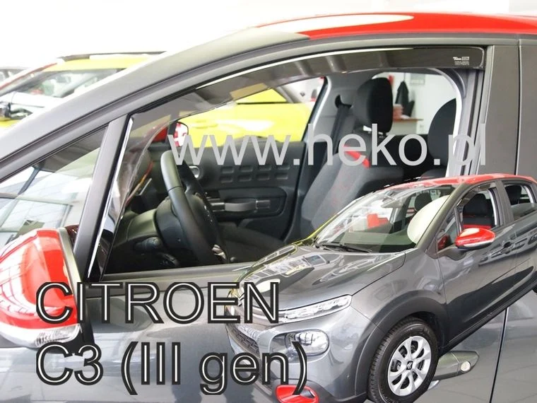 ВЕТРОБРАНИ ЗА CITROEN C3 III (2017+) 5 ВРАТИ - 2БР. ПРЕДНИ