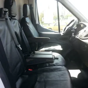 2+1 комплект калъфи / тапицерия от ЕКО кожа - специално ушити за Ford Transit 2013+ - пасват перфектно - с отвор за барчет...