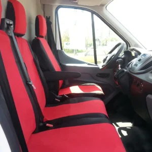 2+1 комплект калъфи / тапицерия - специално ушити за Ford Transit 2013+ - пасват перфектно - с отвор за барчето на двойнат...