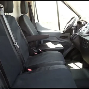 2+1 комплект калъфи / тапицерия - специално ушити за Ford Transit 2013+ - пасват перфектно - с отвор за барчето на двойнат...