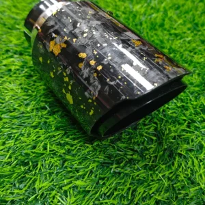 Накрайник за ауспух Изрязан Гланц Forged Carbon Gold shreds 63мм 1131