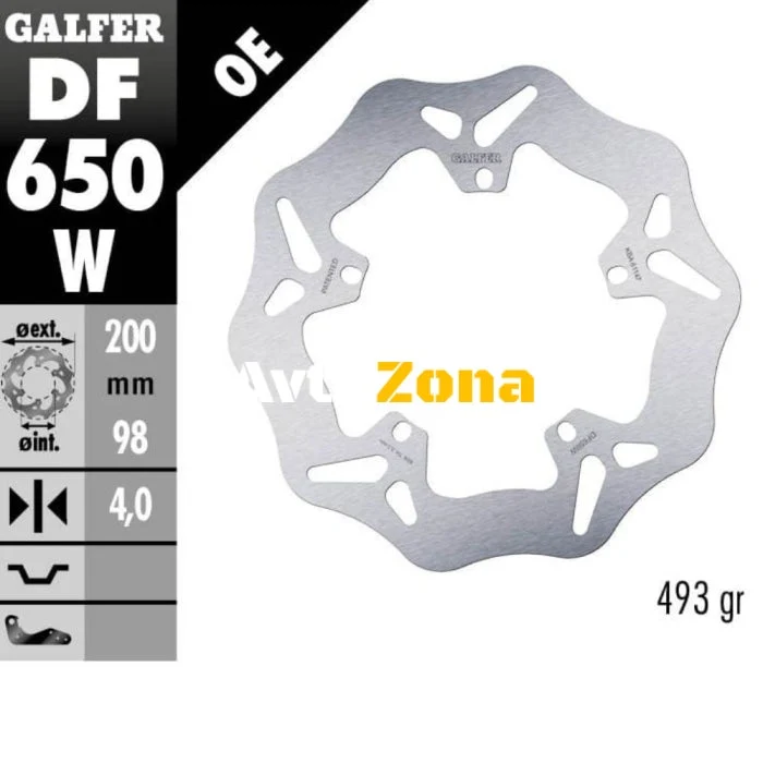 Преден/заден спирачен диск Galfer WAVE FIXED 200x4mm DF650W
