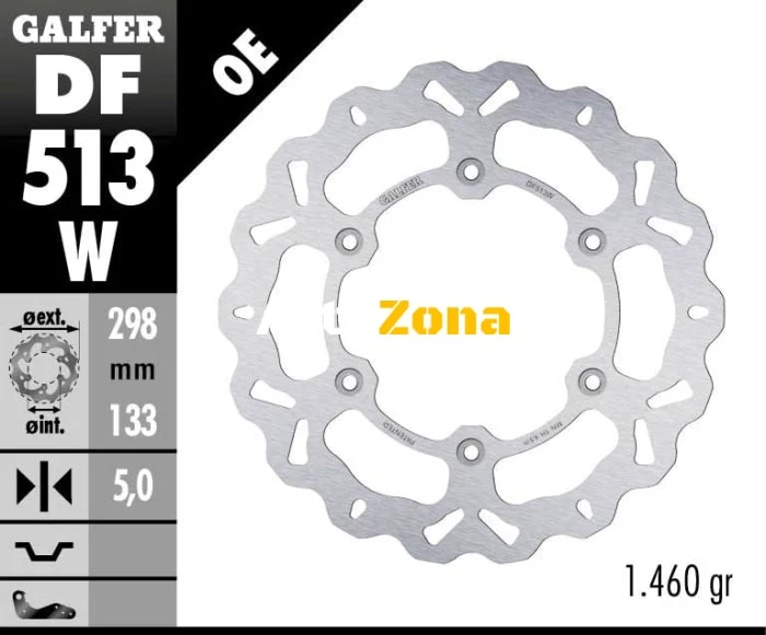 Заден спирачен диск Galfer WAVE FIXED DISC WAVE FIXED 298x5mm DF513W