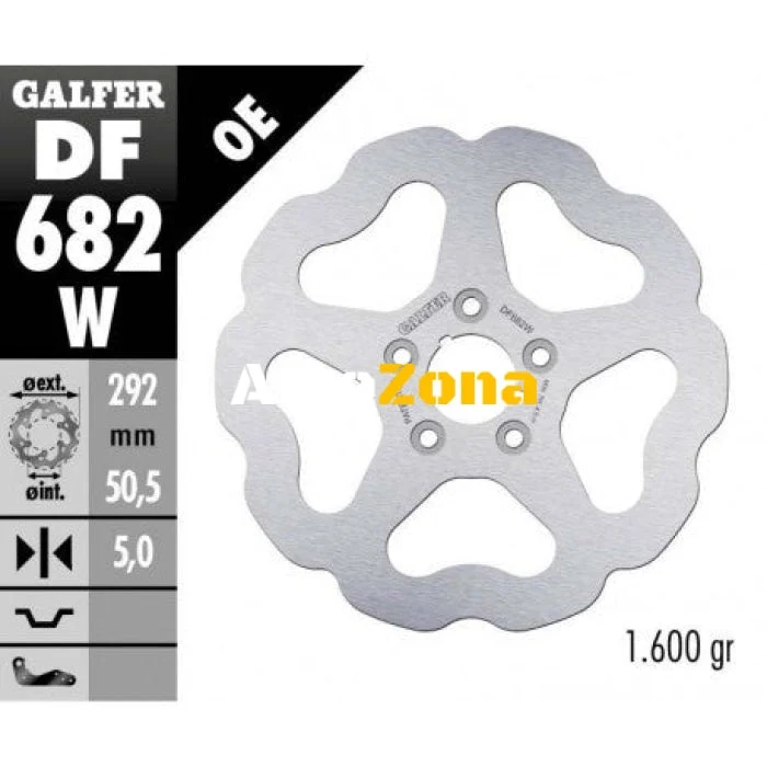 Заден спирачен диск Galfer WAVE FIXED DISC WAVE FIXED 292x5mm DF682W