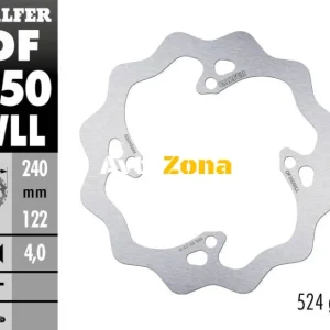 Заден спирачен диск Galfer WAVE FIXED SOLID 240x4mm DF350WLL