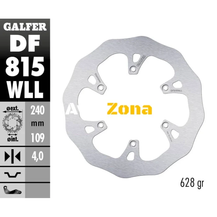 Заден спирачен диск Galfer WAVE FIXED SOLID 240X5MM DF815WLL
