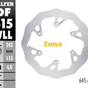 Заден спирачен диск Galfer WAVE FIXED SOLID 245X5MM DF515WLL