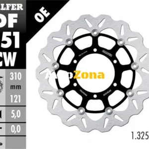 Плаващ преден спирачен диск Galfer WAVE FLOATING COMPLETE (C. ALU.) 310x5mm DF351CW