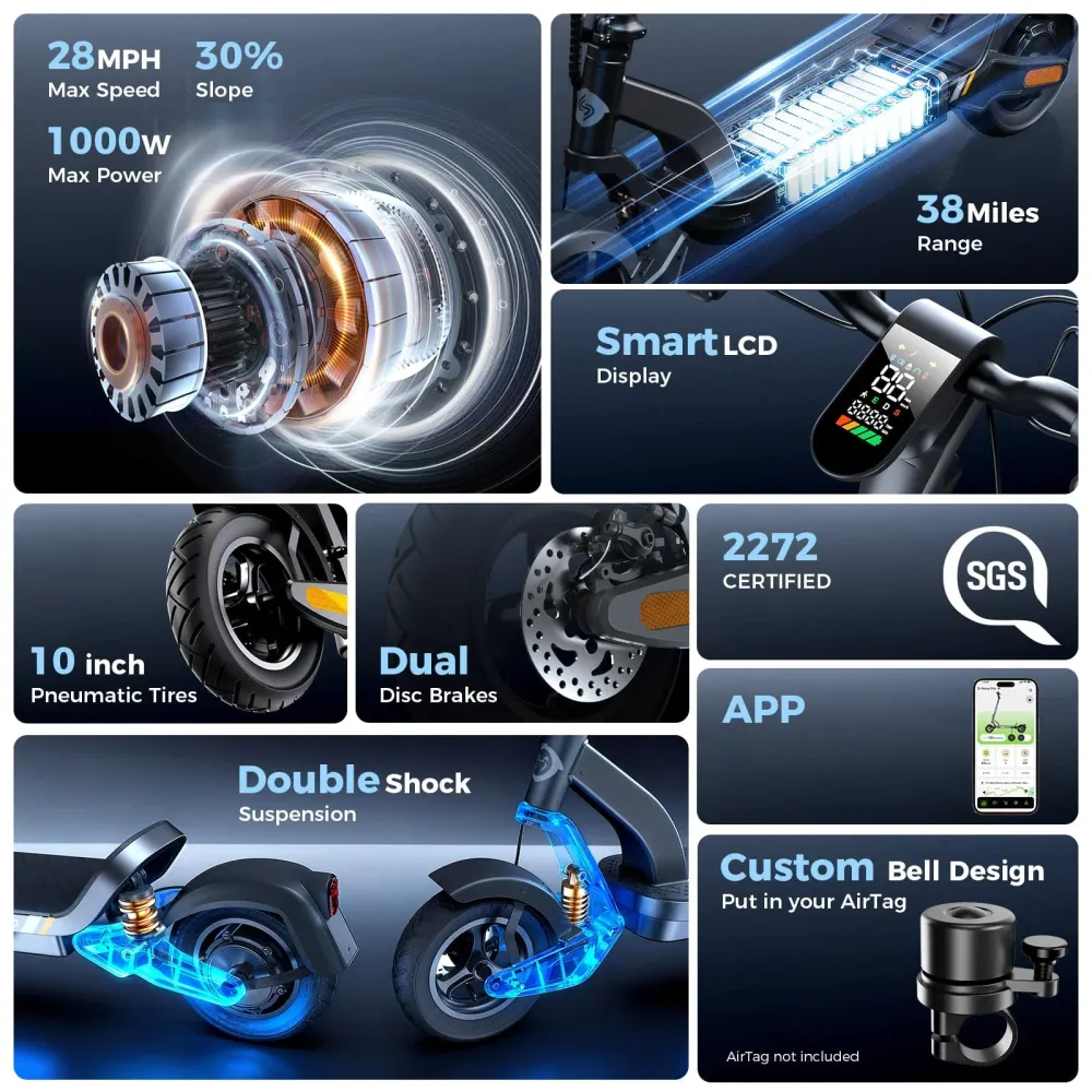 S-Nova Pro Градска електрическа тротинетка 1000W iSinwheel