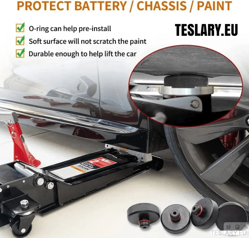 EV Jacking Point Adapter Kit 4 пакет със калъф за Tesla, BYD и други EVs