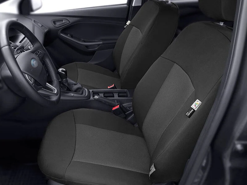 Комплект 1+1 Тапицерия Kegel за две единични предни седалки на Ford Focus 2003-2014 Mk2 Mk3 Черна Текстил