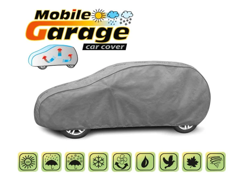 Висококачествено Покривало Kegel серия Mobile размер L1 за хечбек/комби 405-430см x 126-136см, сиво