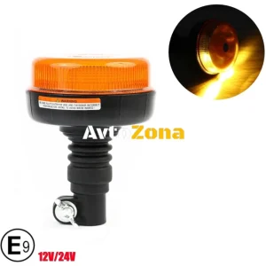 LED Лед Диодна Аварийна Сигнална Лампа Маяк Буркан 12/24V , Блиц, Slim, E-Mark, 12 Диода