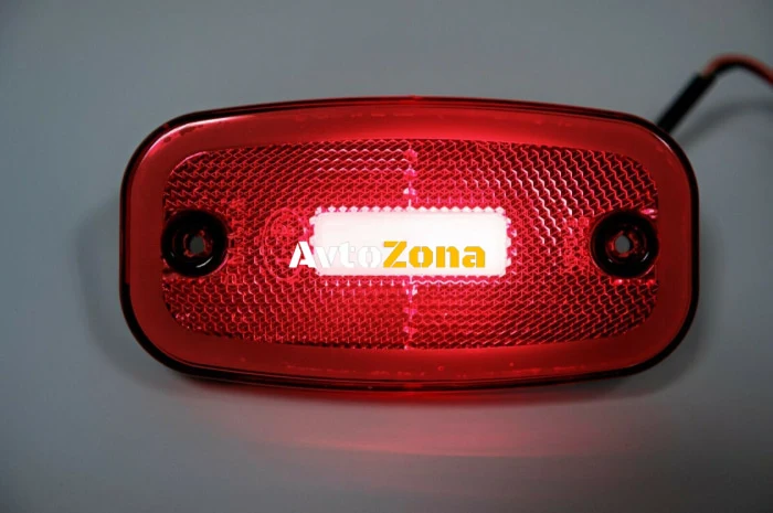 LED Червен Светодиоден Габарит Маткер Токос Неон Ефект, 122mm x 63mm , с Три Функции 12V-24V