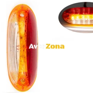 LED Светодиоден Страничен Габарит, Оранжев, Бял, Червен цвят, 125mm x 44mm 24V