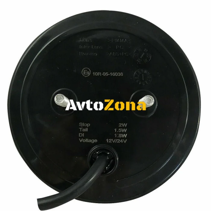 1 Брой LED Лед Диоден Стоп Тип Хамбургер Неон Ефект Ø12cm 112mm 12V-24V За Камион, Ремарке, Бус , Каравана, Кемпер,Ван