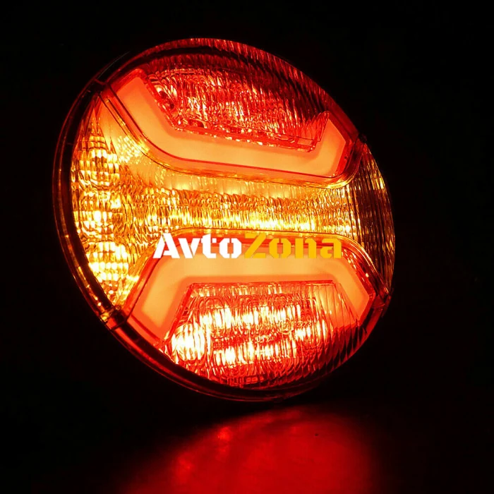 1 Брой LED Лед Диоден Стоп Тип Хамбургер Неон Ефект Ø12cm 112mm 12V-24V За Камион, Ремарке, Бус , Каравана, Кемпер,Ван