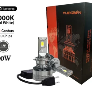 Комплект от 2 броя LED ЛЕД диодни крушки H7 Х7 12V 200W 17000lm за фарове Canbus без грешки 6000К