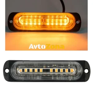 10 LED Аварийна Лампа За Пътна Помощ , Жълта Блиц Мигаща Светлина 12V