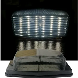 1 брой LED Лед Диоден Бял Габарит с Двойно опушено Стъкло 12 Диода 12V - 24V За Камион Трактор Багер Селскостопански Машин...