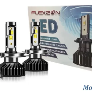 Комплект от 2бр Умалени Мини Лед Led Диодни Крушки H4 Х4 12V - 24V 50W 12000lm Mono LED +300% За Фарове Can Bus без грешки...