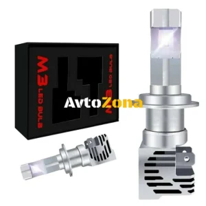 Комплект Умалени Мини Лед Led Диодни Крушки М3 H7 Х7 12V 24V 50W 5000lm за Трактори Мотоциклети Мотори Автомобили