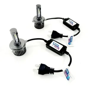 Комплект Умалени Мини Лед Led Диодни Крушки H4 Х4 12V - 24V 70W 10000lm За Фарове Can Bus без Грешки къси/дълги Photon Mon...