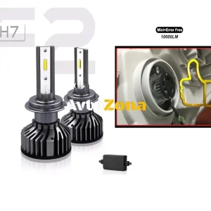Комплект Умалени Мини Лед Led Диодни Крушки H7 Х7 12V 24V 72W 10000lm За Фарове Can Bus без Грешки