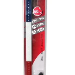 Светещ лед бар 60 cm 45 LED 12V - 24V синьо-бяло-червено FR France флаг знаме Франция