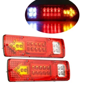 Комплект LED стопове, стоп светлина с мигач, задна светлина, 12v за камион бус ТИР, ремарке, каравана 29 x 8 cm