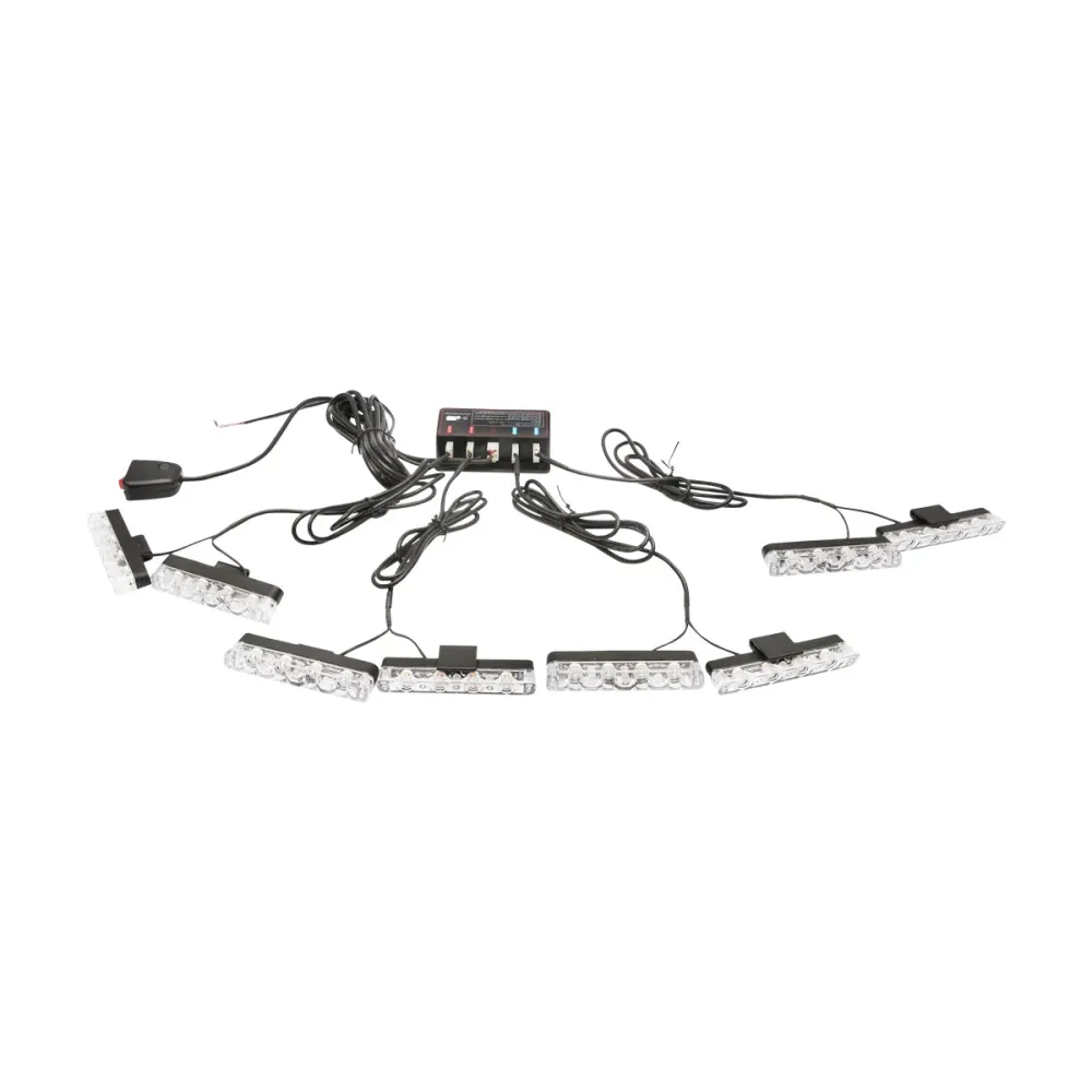 Комплект 8 стробоскопа с 4 LED, жълта светлина 12V Breckner Germany