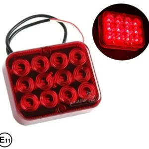 1 брой LED светодиодена спомагателна задна светлина за мъгла стоп червен подходящ за всякакви бусове каравани ремаркета и...
