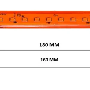 ЛЕД LED Оранжев Диоден Маркер Габарит Токос със 12 светодиода за камион ремарке бус ван каравана платформа 12V-24V