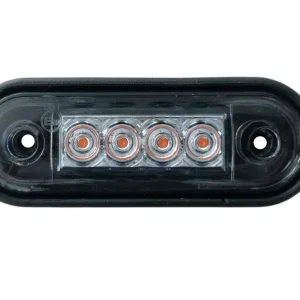 LED Маркер, Диоден Габарит, Токос, Оранжев, 12V-24V, Светлина За Камион, Бус, Ван, Ремарке, Каравана, Извит Гръб за Директ...