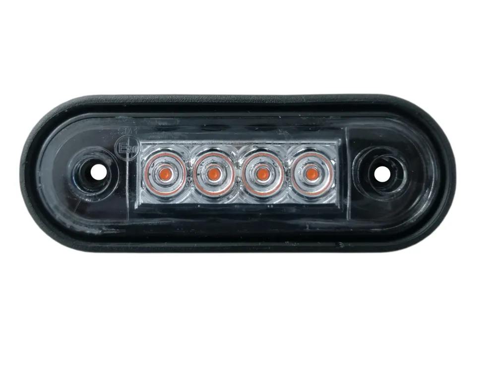 LED Маркер, Диоден Габарит, Токос, Оранжев, 12V-24V, Светлина За Камион, Бус, Ван, Ремарке, Каравана, Извит Гръб за Директ...
