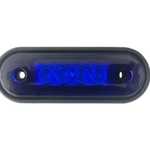 LED ЛЕД Диоден Маркер Габарит Токос Син 12V-24V Светлина За Камион Бус Ван Ремарке Каравана С Извит Гръб за Директен Монта...