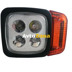 Ляв LED Фар с Мигач, Подходящ за Трактор, Комбайн, Багер, Снегорин и др - 4 диода, 12W, 1000lm