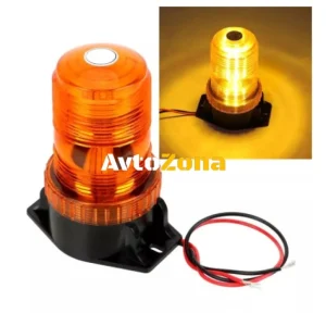 LED Лед Сигнална Аварийна Лампа Маяк Буркан 130mm x 74mm, 12V - 24V, 30 SMD Диода За Трактор, Електрокар, Мотокар, Селскос...