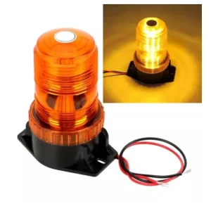 LED Лед Сигнална Аварийна Лампа Маяк Буркан 130mm x 74mm, 12V - 24V, 30 SMD Диода За Трактор, Електрокар, Мотокар, Селскос...
