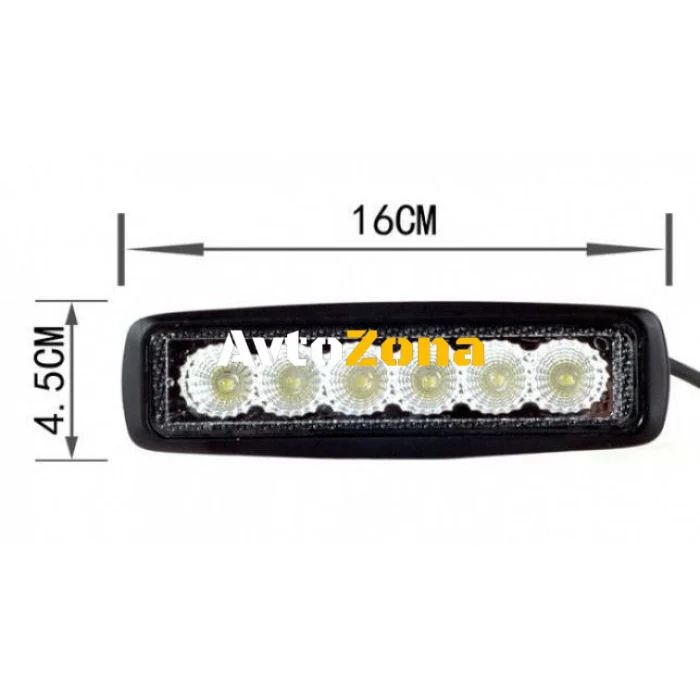 6 LED 18W Халоген Водоустойчива Светлина Работна Лампа 10-30V за Ролбар АТВ, Джип Разпръсната Светлина FLOOD