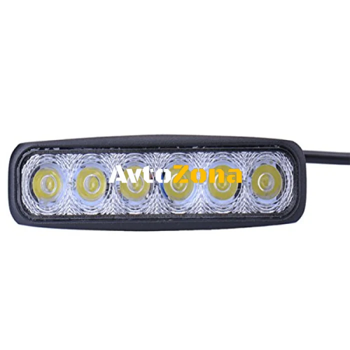 6 LED 18W Халоген Водоустойчива Светлина Работна Лампа 10-30V за Ролбар АТВ, Джип Разпръсната Светлина FLOOD