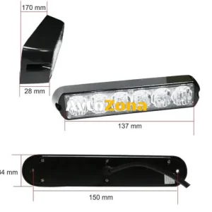 6 LED Аварийна Лампа За Пътна Помощ, Жълта Блиц Светлина, Мигаща!