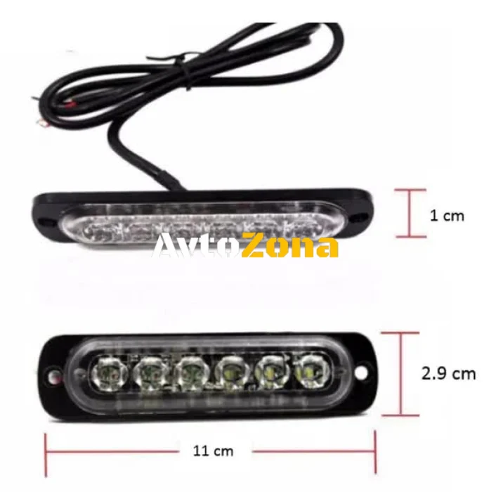 6 LED Аварийна Лампа За Пътна Помощ, Жълта Блиц Светлина, Мигаща!