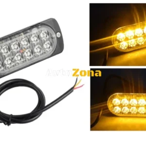 12 LED ЛЕД Аварийна Лампа За Пътна Помощ, Жълта Блиц Светлина, Мигаща!