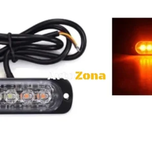 4 LED Аварийна Лампа За Пътна Помощ, Жълта Блиц Светлина, Мигаща!
