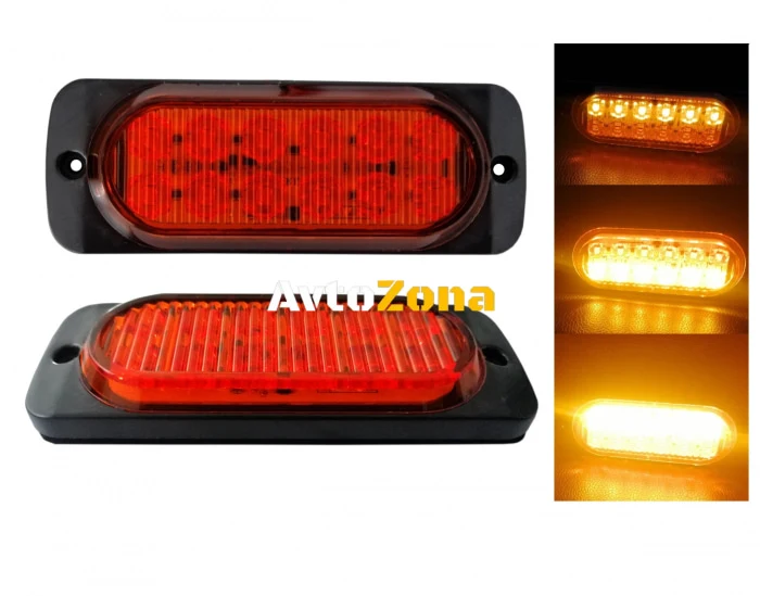 12 LED ЛЕД Аварийна Лампа За Пътна Помощ, Жълта Блиц Светлина, Мигаща!