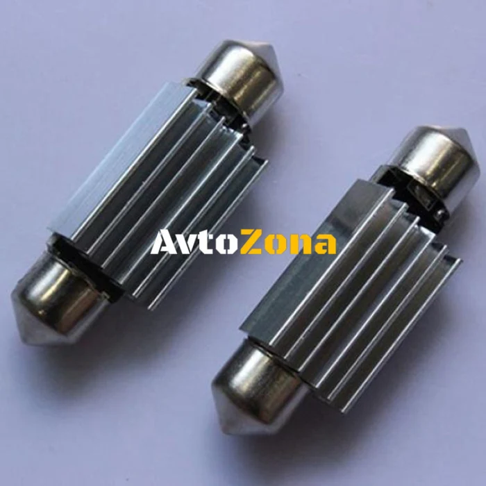LED Лед Диодни Крушки, 2/3/4 SMD 5050 , 31мм, 36мм, 39мм, 41мм, 12V, Бяла Светлина, Canbus, Error Free, Bez Грешки