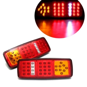 Комплект ЛЕД LED стопове с мигач, стоп светлини, задна светлина 24V за камион бус ТИР, ремарке 28 x 11 cm