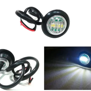 Габарит LED Светодиоден, Тип Копче, Маркер, Токос, Бял, 24v