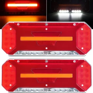 Комплект Диодни Лед LED Стопове 5 функции с Динамичен Бягащ Мигач 12 - 24V 346mm x 130mm